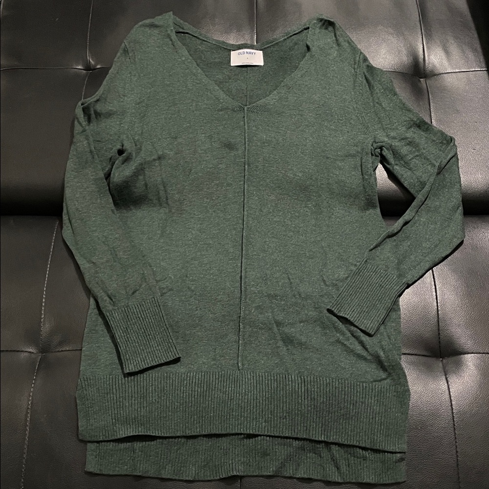 Old Navy Forest Green V-Neck Pullover
